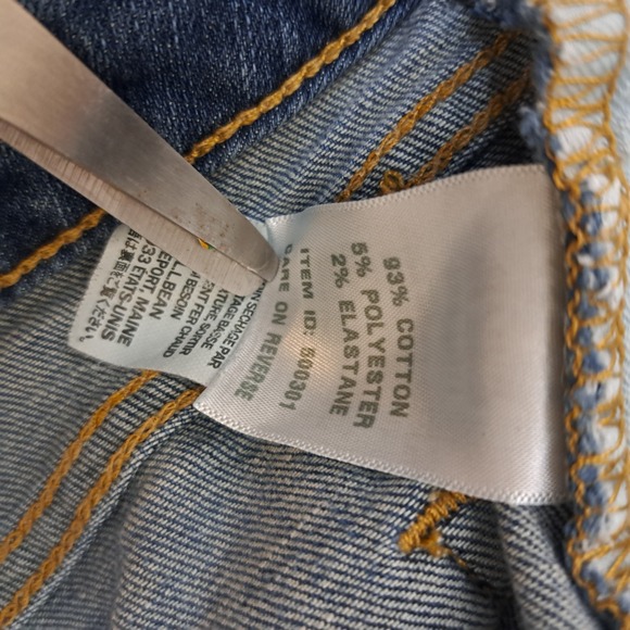 LL Bean Straight Leg Jeans Women's Size 12 Reg Blue‎ Classic Fit - Picture 10 of 10